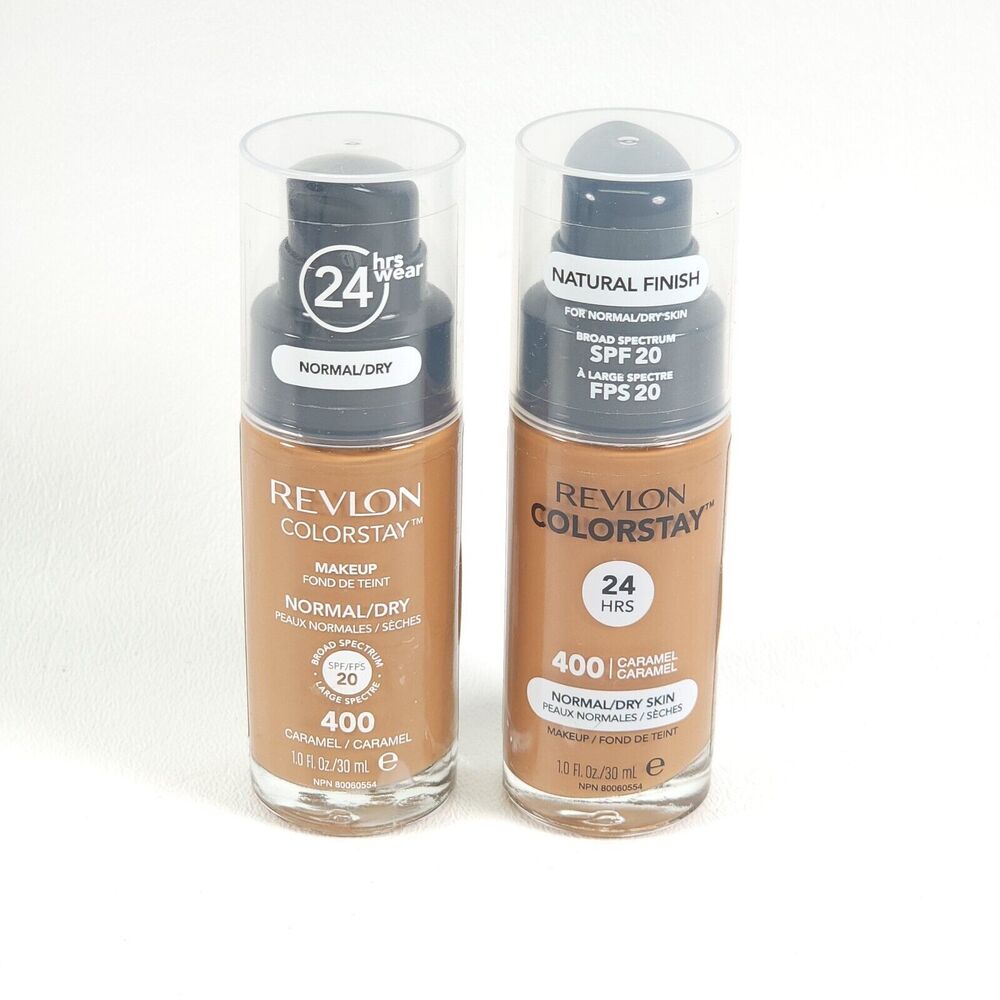 2 Revlon ColorStay Matte Foundation for Normal / Dry Skin, 400 Caramel NOS NEW